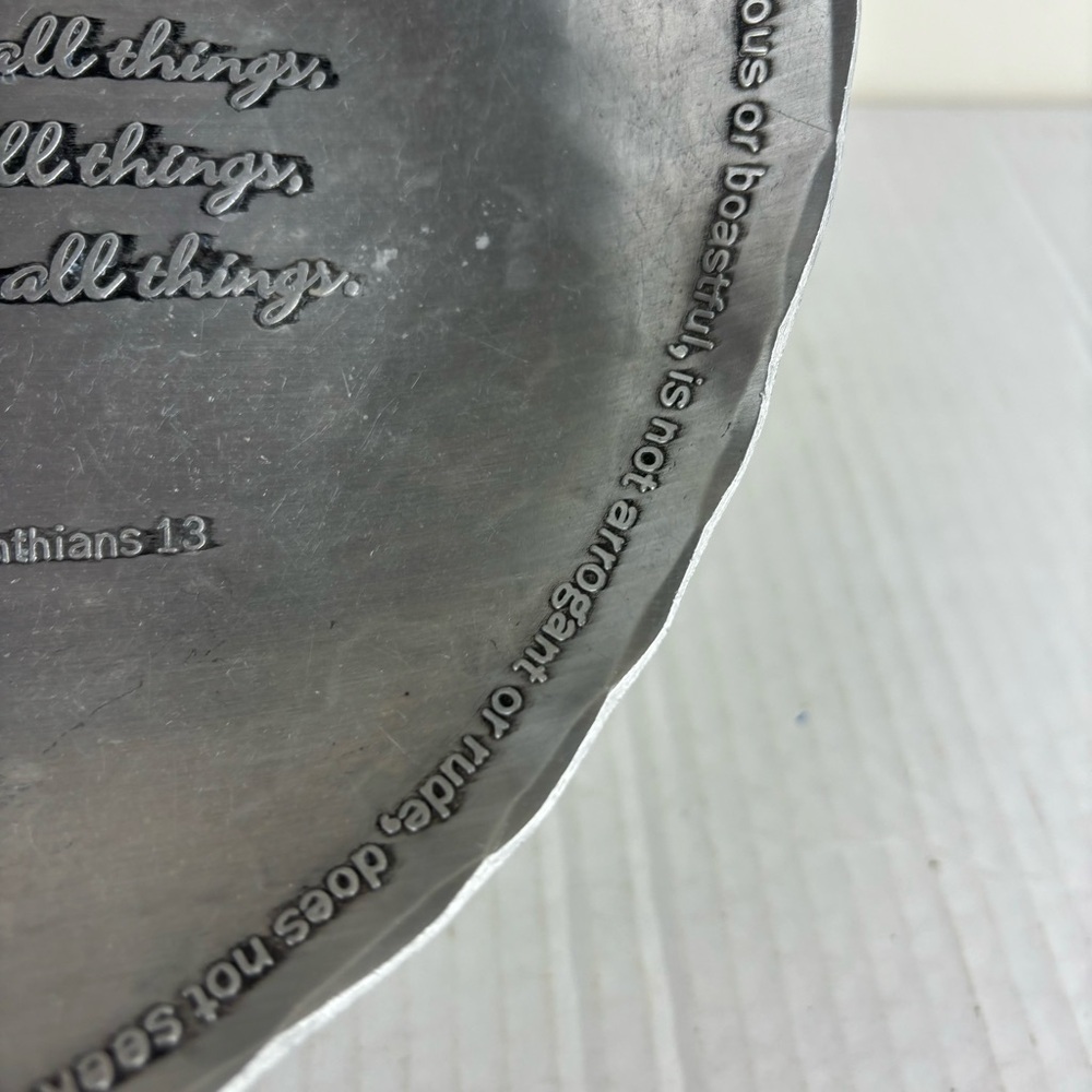 Wendel August Forge Heart-Shaped aluminum trinket dish with Engraving-LOVE - Picture 7 of 12